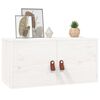 vidaXL Wall Cabinet White Solid pinewood 23.6x11.8x11.8 in Wall mounting