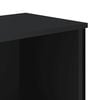 vidaXL Bookcase Black Engineered wood Medium Bookcase Rectangular
