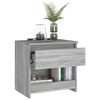 vidaXL Bedside Cabinet Grey Sonoma Engineered Wood Medium
