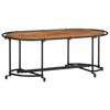 vidaXL Coffee Table Brown and black Solid acacia wood and iron Medium