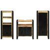 vidaXL Bathroom Furniture Set with Door 3 pcs Brown Solid Reclaim Wood