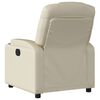 vidaXL Recliner Chair Cream Faux leather, metal, plywood Single