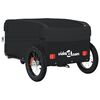 vidaXL Bike Trailer Black 66.1 lb Iron