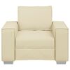 vidaXL Sofa Cream 38.98 x 30.71 x 33.07 in Fabric