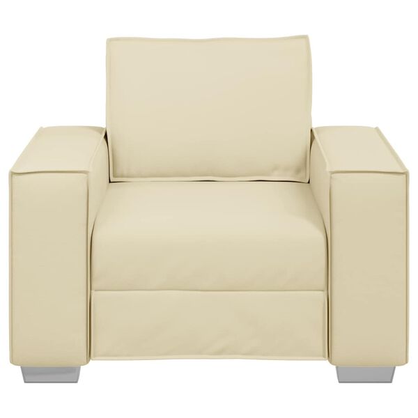 vidaXL Sofa Cream 38.98 x 30.71 x 33.07 in Fabric