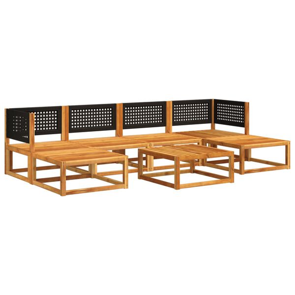 vidaXL Garden Sofa Set Black, Cream white
