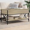 vidaXL Coffee Table Sonoma Oak Engineered Wood and Metal Medium