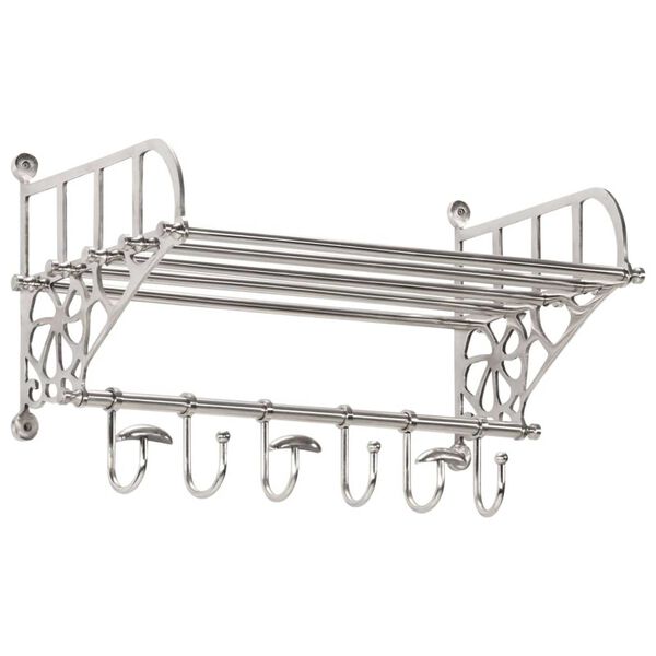 vidaXL Luggage Rack Silver Aluminum Standard Adjustable Armrests