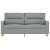 vidaXL 2-seater Sofa Light gray Polyester 55.1 in seat width