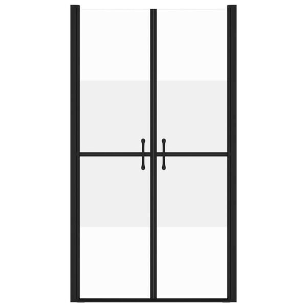 vidaXL Shower Door Half Frosted ESG (30.7"-31.9")x74.8"