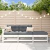 vidaXL Garden Lounge Set White Solid pine wood, Plywood Large Modular
