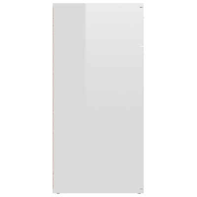 vidaXL Sideboard High Gloss White 31.5"x14.2"x29.5" Engineered Wood