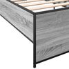 vidaXL Bed Frame Grey Sonoma Engineered Wood, Steel Small Single