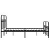 vidaXL Bed Frame Black Steel Double Bed Frame Rectangular