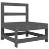 vidaXL Garden Lounge Set Grey Solid pine wood, plywood Medium Modular