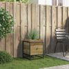 vidaXL Garden Planter Brown Vacuum pressure treated pine wood, steel