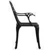 vidaXL Garden Chair Black Cast aluminum Medium Durable Garden Chair