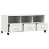 vidaXL TV Cabinet White Cold-rolled steel Medium Rollable TV Cabinet