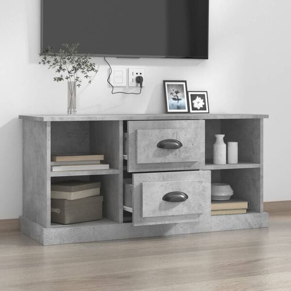 vidaXL TV Cabinet Concrete grey Engineered wood Standard TV Cabinet