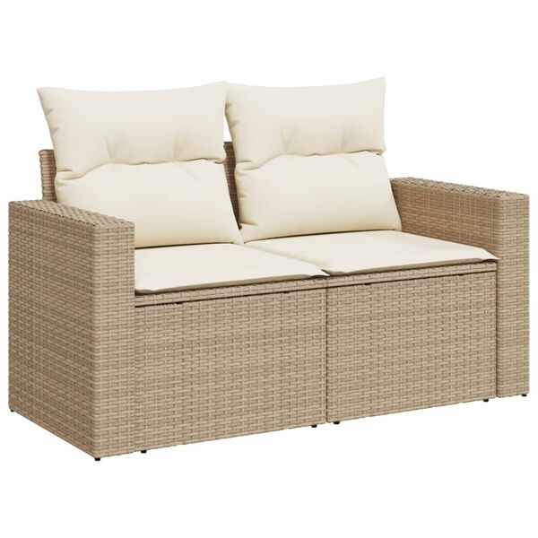 vidaXL Garden Sofa Set Beige, Cream White
