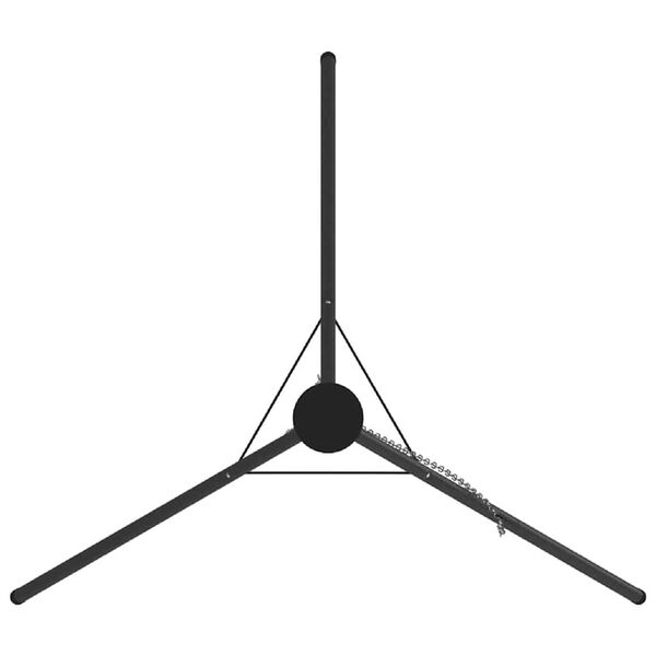 vidaXL Campfire Tripod 2 pcs Black Steel