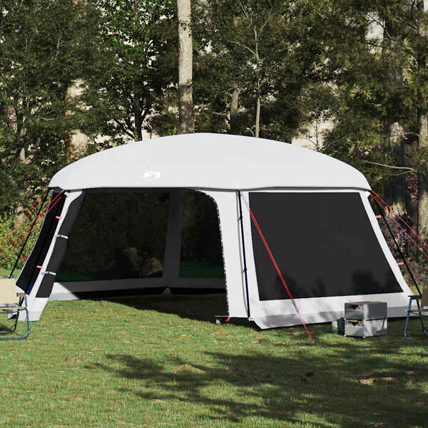 vidaXL Pool Tent with Removable Fly & Mesh Walls Grey 263.8x232.3"