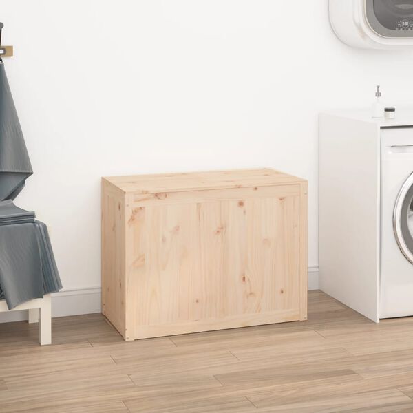 vidaXL Laundry Box 34.8x17.3x26.0" Solid Wood Pine