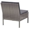 vidaXL Garden Sofa Set Grey PE (polyethylene) rattan