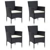 vidaXL Garden Dining Set Black