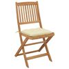 vidaXL Garden Chair Set of 4 Wooden Brown Solid Acacia Wood Medium