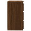 vidaXL Bed Cabinet Set of 2 Brown Oak Engineered Wood Medium
