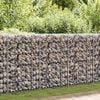 vidaXL Gabion Wall with Covers Galvanized Steel 59.1"x23.6"x39.4"