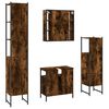 vidaXL Bathroom Cabinet Set Smoked Oak