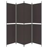 vidaXL 4-Panel Room Divider Brown 78.7"x78.7" Fabric