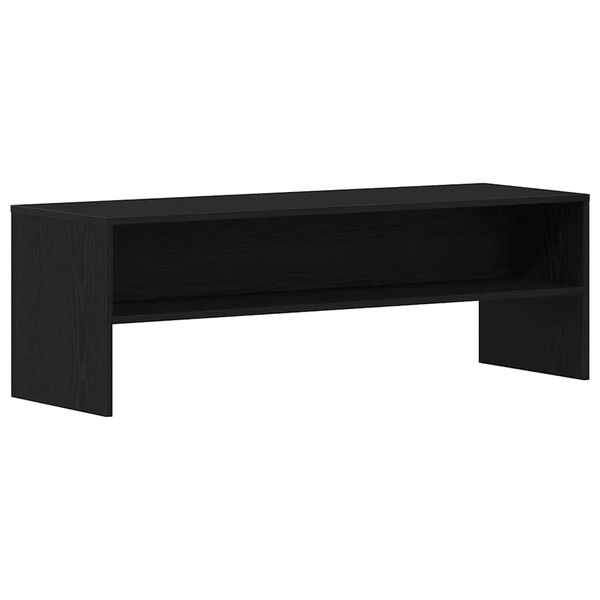vidaXL TV Cabinet Black Oak Engineered Wood 47.2 x 15.7 x 15.7 in