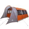 vidaXL Family Tent Grey and Orange 226.77 x 127.95 x 83.86 in
