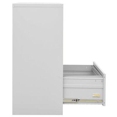 vidaXL Filing Cabinet Light Gray 35.4"x18.1"x40.6" Steel