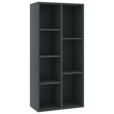 vidaXL Book Cabinet Gray 19.7"x9.8"x41.7" Engineered Wood