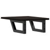 vidaXL Basin Shelf Wall Mounted Steel and Solid Wood Oak