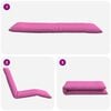 vidaXL Folding Sun lounger Pink 175x54x8,5 cm Oxford Fabric