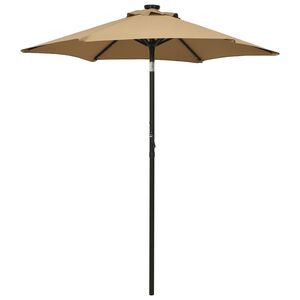 vidaXL Garden Parasol Taupe and dark grey Fabric (100% polyester), aluminum