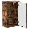 vidaXL Bathroom Cabinet with Door Smoked Oak 15.35 x 9.25 x 25.59 in