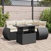 vidaXL Garden Sofa Set Black