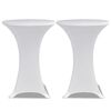 vidaXL Table Cover Set of 4 White Polyester: 90%, Spandex: 10%