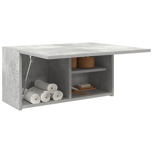 vidaXL Bathroom Wall Cabinet Concrete grey Engineered wood