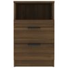 vidaXL Bedside Cabinet Set of 2 Brown Oak Engineered wood Medium