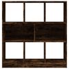 vidaXL Book Cabinet Smoked oak Engineered wood 38.4x11.6x39.4 in