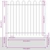 vidaXL Garden Fence White 3.4 x 1.2 m Powder-coated steel