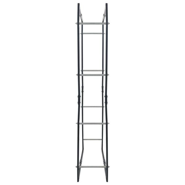 vidaXL Firewood Rack Black 31.5"x9.8"x59.1" Steel