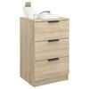 vidaXL Bedside Cabinet Set of 2 Sonoma Oak Engineered wood